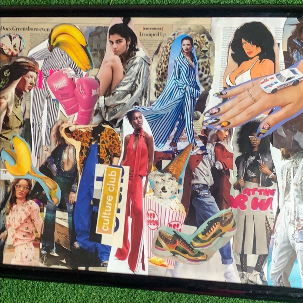 Fashion Mixed Media Collage Art Frame
